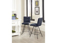 Demi Hairpin Leg Swivel Counter Stool in Cobalt (Set of 2) by Modus Furniture at Eve Furniture