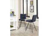 Demi Hairpin Leg Swivel Counter Stool in Cobalt (Set of 2) by Modus Furniture at Eve Furniture