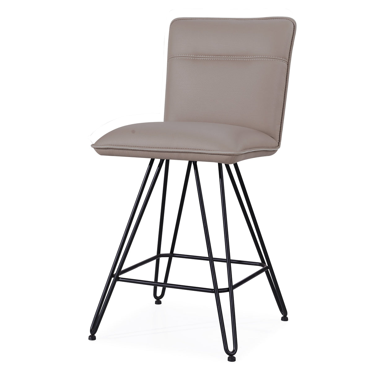 Demi Hairpin Leg Swivel Counter Stool in Taupe (Set of 2) by Modus Furniture at Eve Furniture