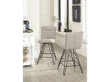 Demi Hairpin Leg Swivel Counter Stool in Taupe (Set of 2) by Modus Furniture at Eve Furniture