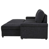 Demko Black Sleeper Sectional Sofa with Speaker and Storage Chaise by Coaster at Eve Furniture