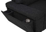 Demko Black Sleeper Sectional Sofa with Speaker and Storage Chaise by Coaster at Eve Furniture