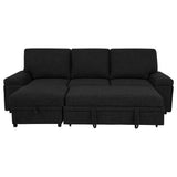 Demko Black Sleeper Sectional Sofa with Speaker and Storage Chaise by Coaster at Eve Furniture