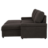Demko Brown Sleeper Sectional Sofa with Speaker and Storage Chaise by Coaster at Eve Furniture