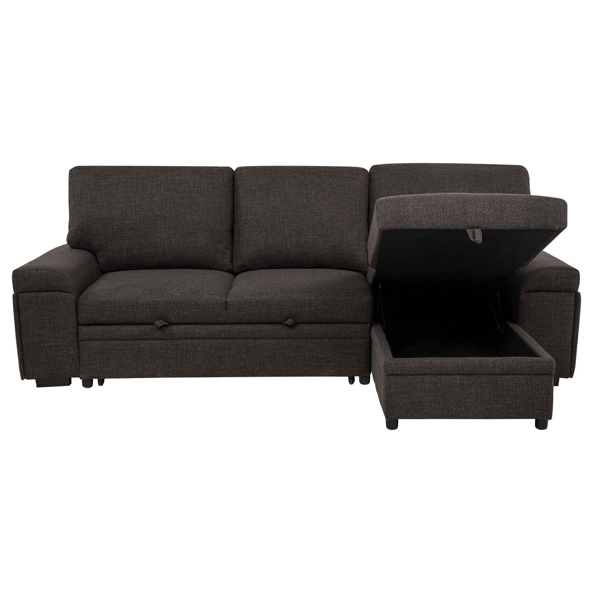 Demko Brown Sleeper Sectional Sofa with Speaker and Storage Chaise by Coaster at Eve Furniture