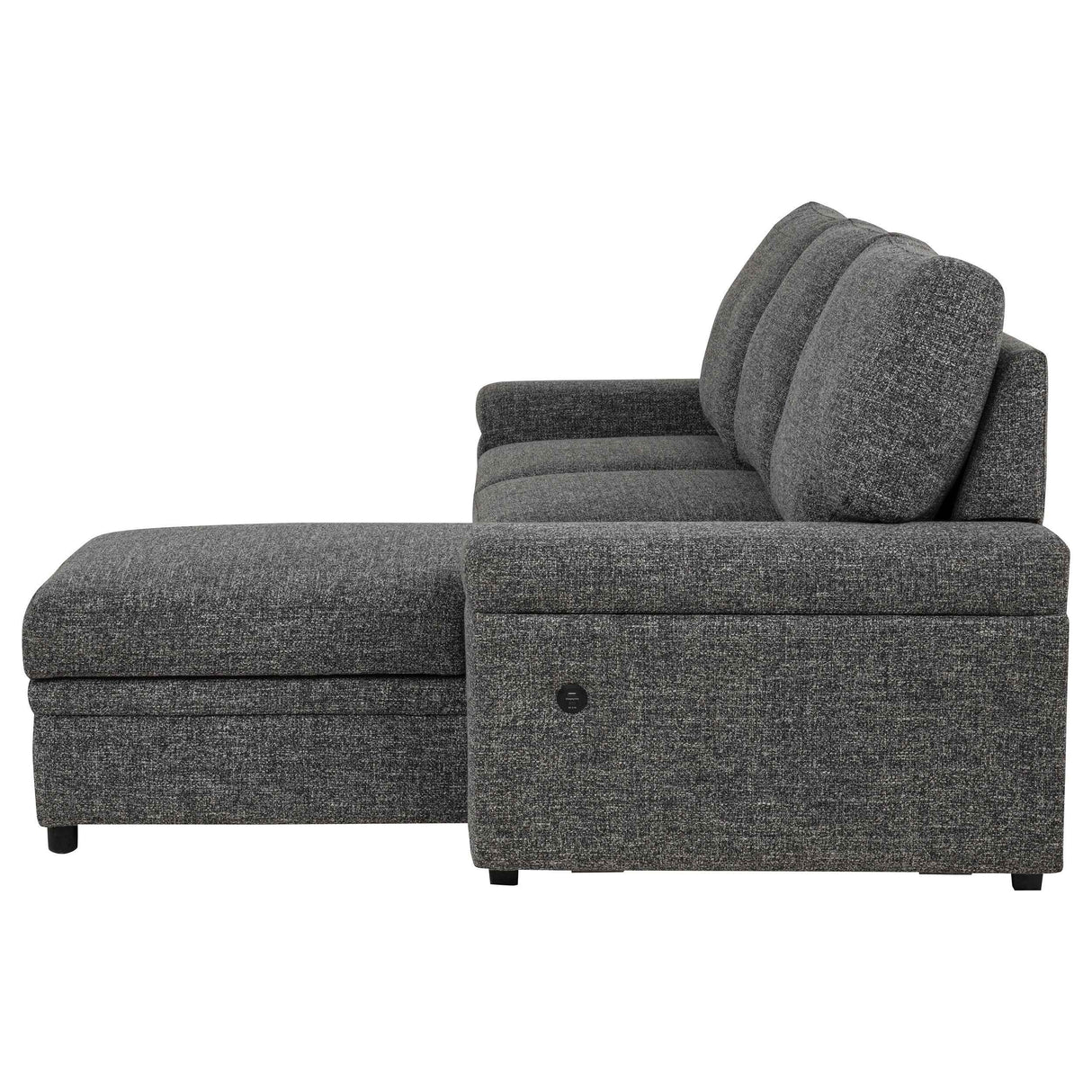 Demko Granite Sleeper Sectional Sofa with Speaker and Storage Chaise by Coaster at Eve Furniture