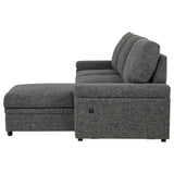 Demko Granite Sleeper Sectional Sofa with Speaker and Storage Chaise by Coaster at Eve Furniture