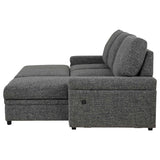 Demko Granite Sleeper Sectional Sofa with Speaker and Storage Chaise by Coaster at Eve Furniture