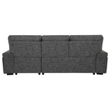 Demko Granite Sleeper Sectional Sofa with Speaker and Storage Chaise by Coaster at Eve Furniture