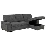 Demko Granite Sleeper Sectional Sofa with Speaker and Storage Chaise by Coaster at Eve Furniture