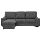 Demko Granite Sleeper Sectional Sofa with Speaker and Storage Chaise by Coaster at Eve Furniture