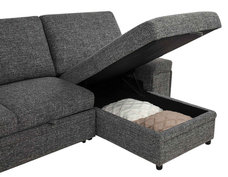 Demko Granite Sleeper Sectional Sofa with Speaker and Storage Chaise by Coaster at Eve Furniture