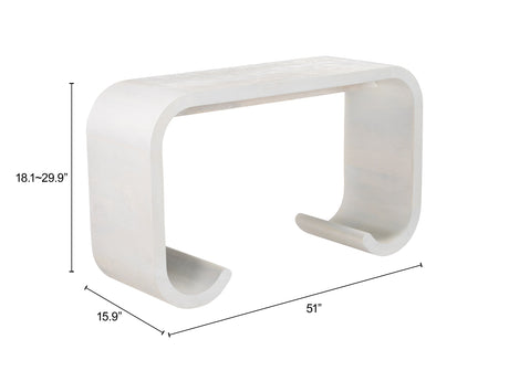 Dena Whitewashed Console Table by Zuomod at Eve Furniture