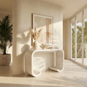 Dena Whitewashed Console Table by Zuomod at Eve Furniture