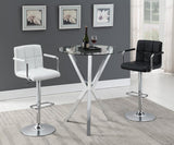 Denali Chrome Round Glass Top Bar Table by Coaster at Eve Furniture