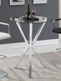 Denali Chrome Round Glass Top Bar Table by Coaster at Eve Furniture