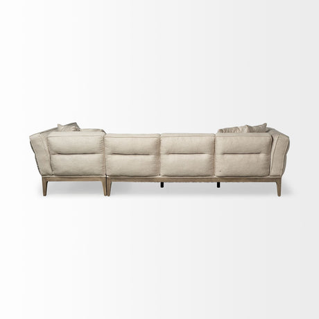 Denali III Beige Upholstered Wooden Frame Sectional by Mercana at Eve Furniture