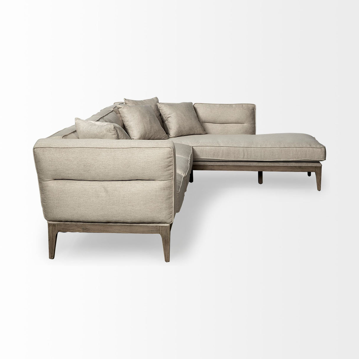 Denali III Beige Upholstered Wooden Frame Sectional by Mercana at Eve Furniture