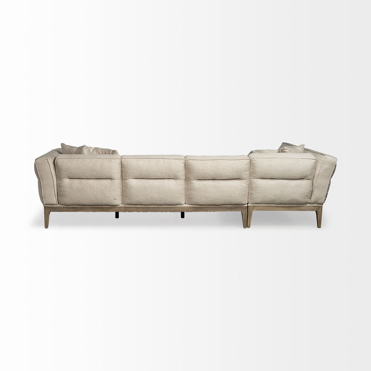 Denali IV Beige Upholstered Wooden Frame Left Four Seater Sectional by Mercana at Eve Furniture