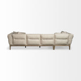 Denali IV Beige Upholstered Wooden Frame Left Four Seater Sectional by Mercana at Eve Furniture