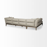 Denali IV Beige Upholstered Wooden Frame Left Four Seater Sectional by Mercana at Eve Furniture
