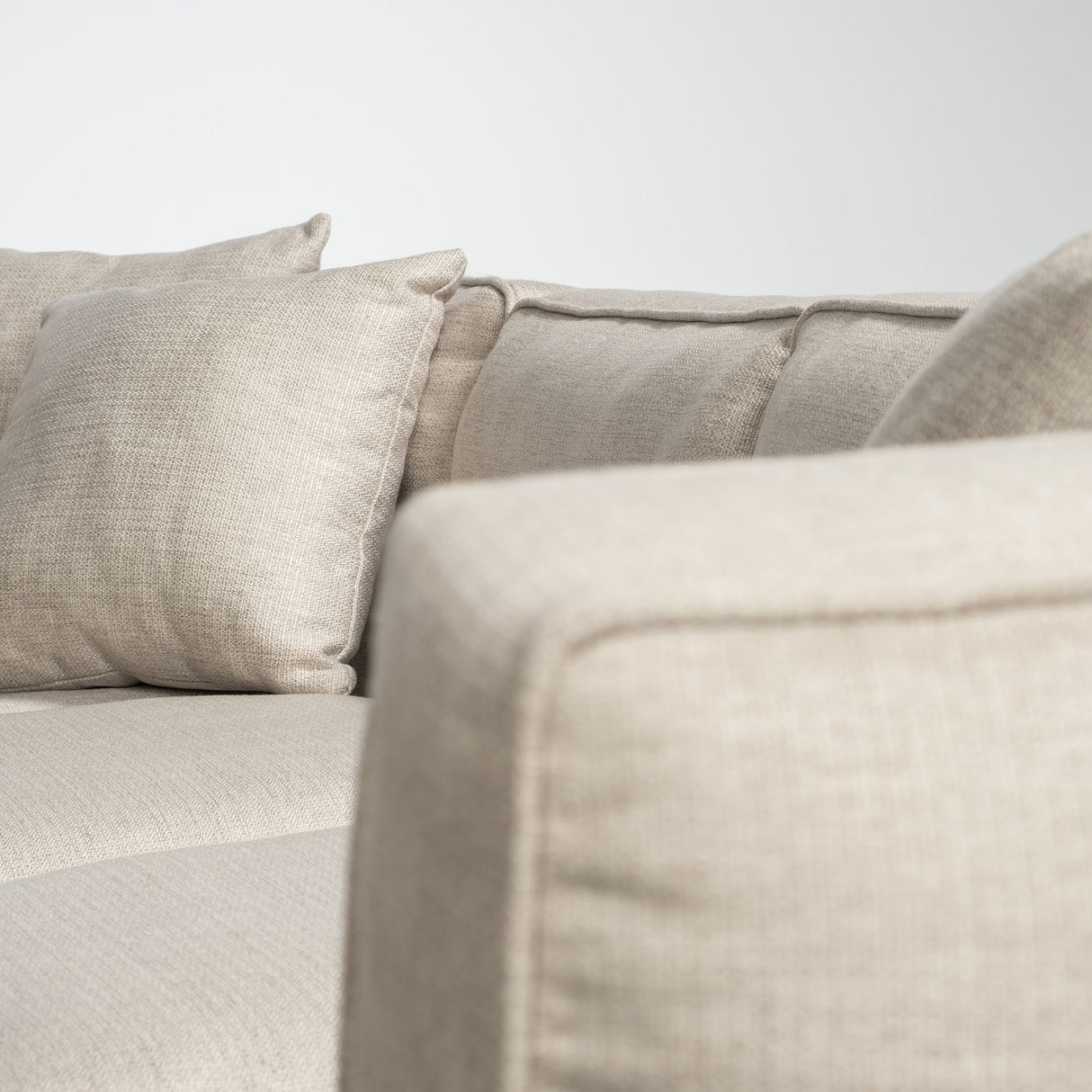 Denali IV Beige Upholstered Wooden Frame Left Four Seater Sectional by Mercana at Eve Furniture