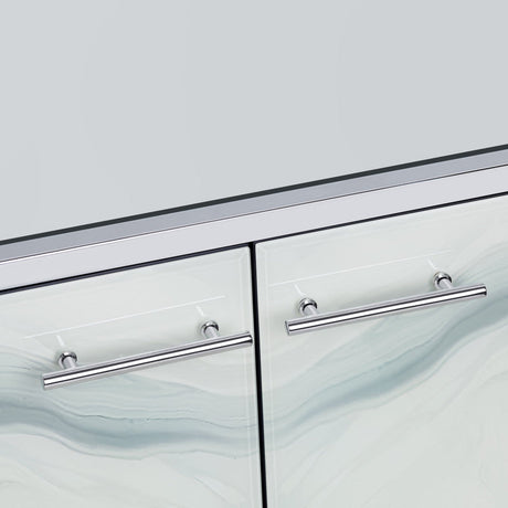 Denali White/Gray Four-Door Sideboard by Crestview at Eve Furniture