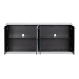 Denali White/Gray Four-Door Sideboard by Crestview at Eve Furniture