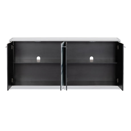 Denali White/Gray Four-Door Sideboard by Crestview at Eve Furniture
