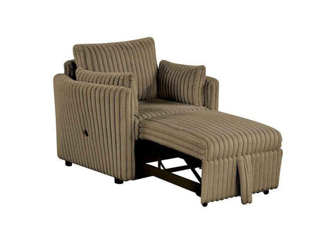 Denholme Brown Chair w/ Pull Out by Furniture of America at Eve Furniture