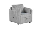 Denholme Gray Chair w/ Pull Out by Furniture of America at Eve Furniture