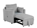 Denholme Gray Chair w/ Pull Out by Furniture of America at Eve Furniture