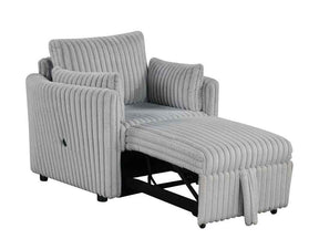 Denholme Gray Chair w/ Pull Out by Furniture of America at Eve Furniture