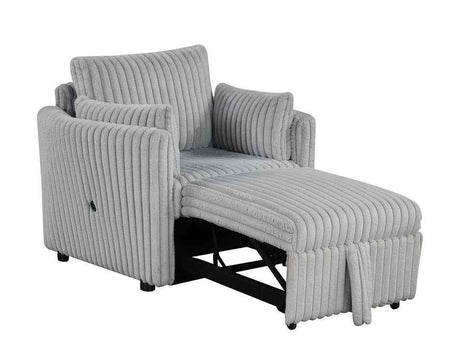 Denholme Gray Chair w/ Pull Out by Furniture of America at Eve Furniture