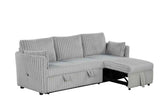 Denholme Gray Sectional w/ Pull Out by Furniture of America at Eve Furniture