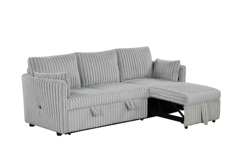 Denholme Gray Sectional w/ Pull Out by Furniture of America at Eve Furniture