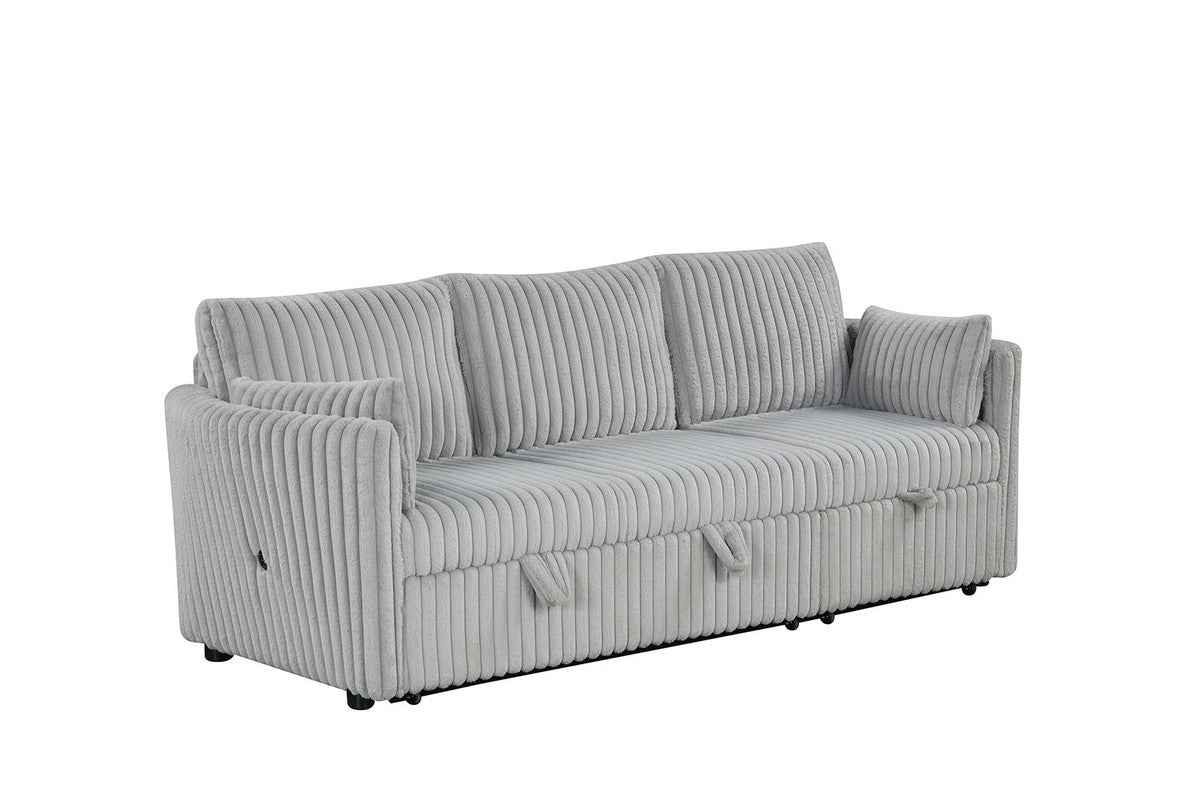 Denholme Gray Sectional w/ Pull Out by Furniture of America at Eve Furniture