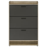 Denia Antique Pine and Grey 3-tier Shoe Storage Cabinet by Coaster at Eve Furniture