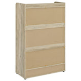 Denia Antique Pine and Grey 3-tier Shoe Storage Cabinet by Coaster at Eve Furniture