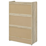 Denia Antique Pine and Grey 3-tier Shoe Storage Cabinet by Coaster at Eve Furniture