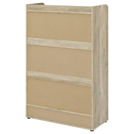 Denia Antique Pine and Grey 3-tier Shoe Storage Cabinet by Coaster at Eve Furniture