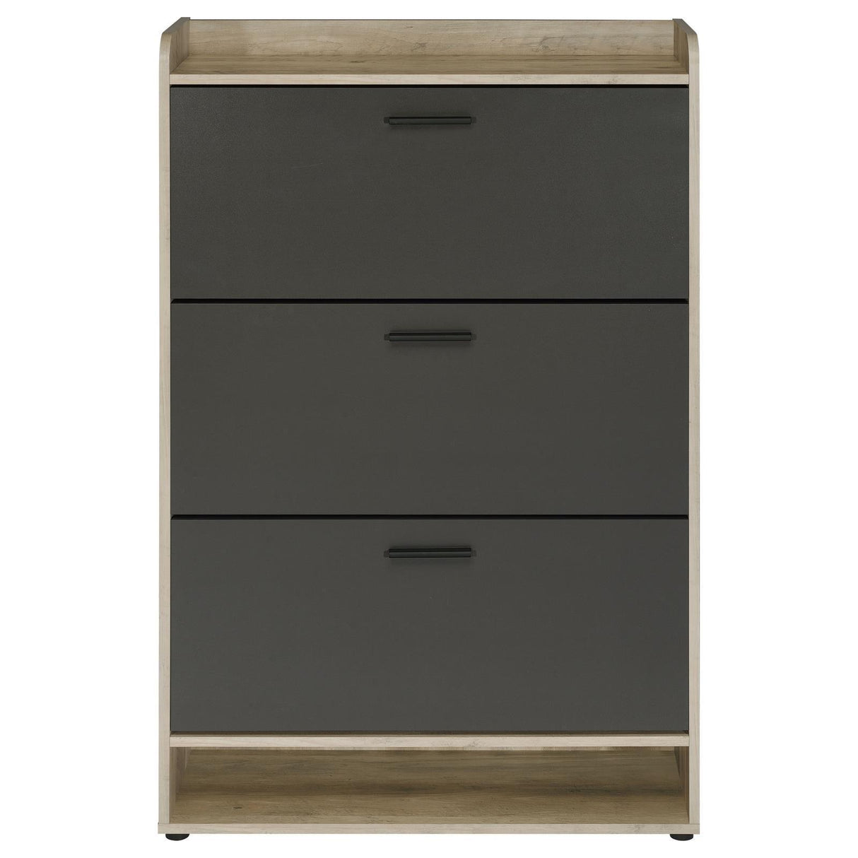 Denia Antique Pine and Grey 3-tier Shoe Storage Cabinet by Coaster at Eve Furniture