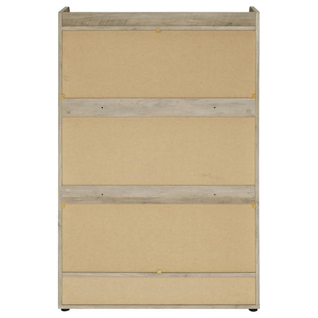 Denia Antique Pine and Grey 3-tier Shoe Storage Cabinet by Coaster at Eve Furniture