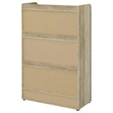 Denia Antique Pine and White 3-tier Shoe Storage Cabinet by Coaster at Eve Furniture