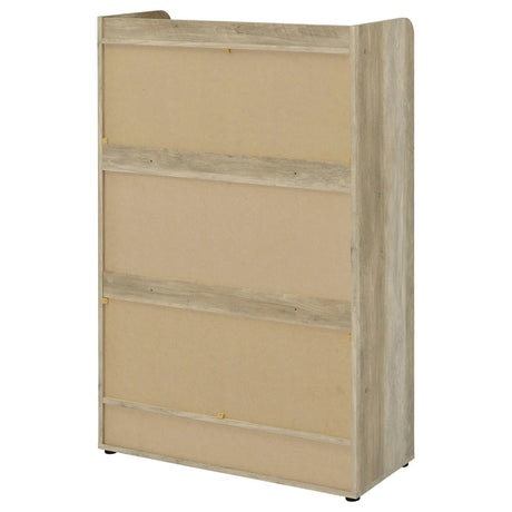 Denia Antique Pine and White 3-tier Shoe Storage Cabinet by Coaster at Eve Furniture
