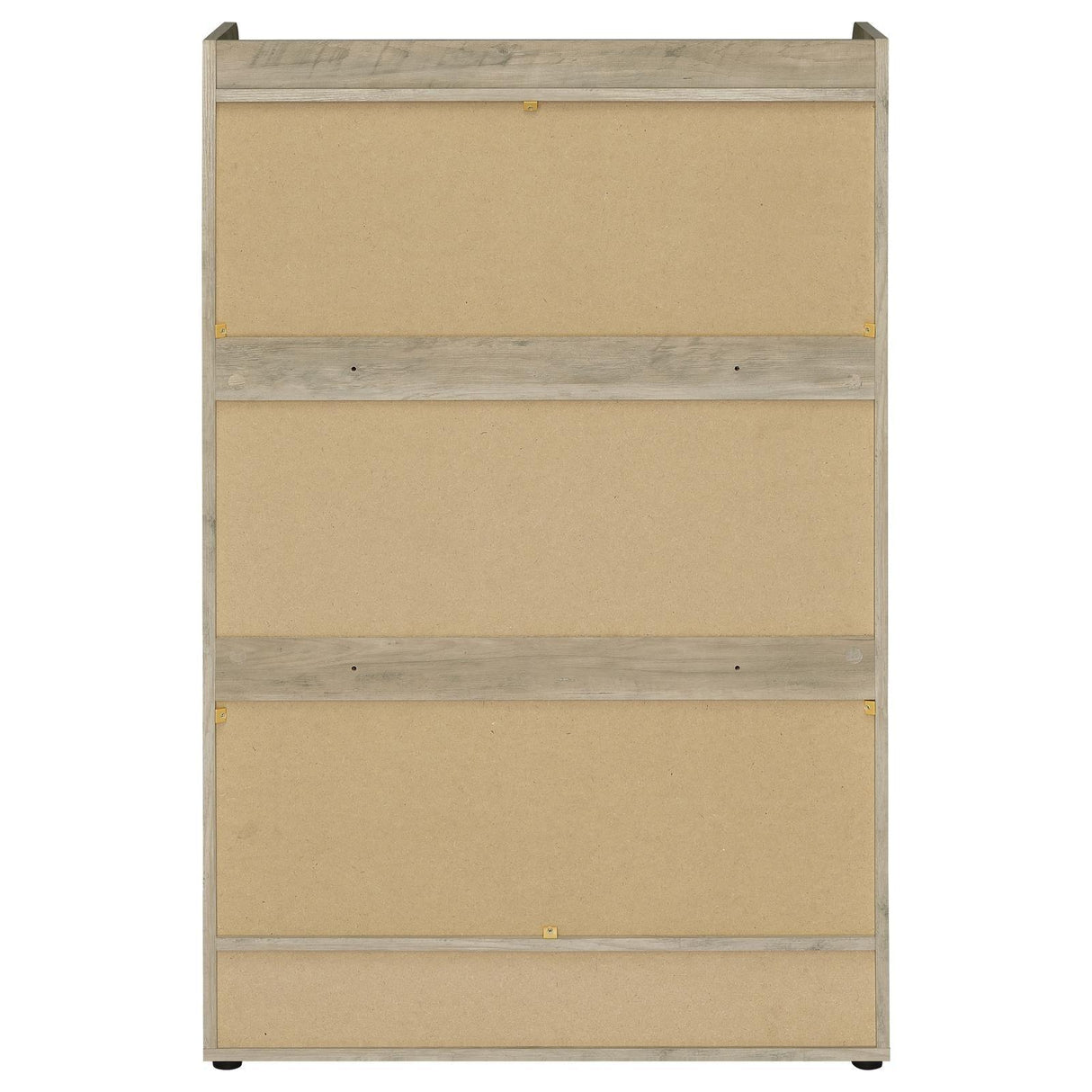 Denia Antique Pine and White 3-tier Shoe Storage Cabinet by Coaster at Eve Furniture