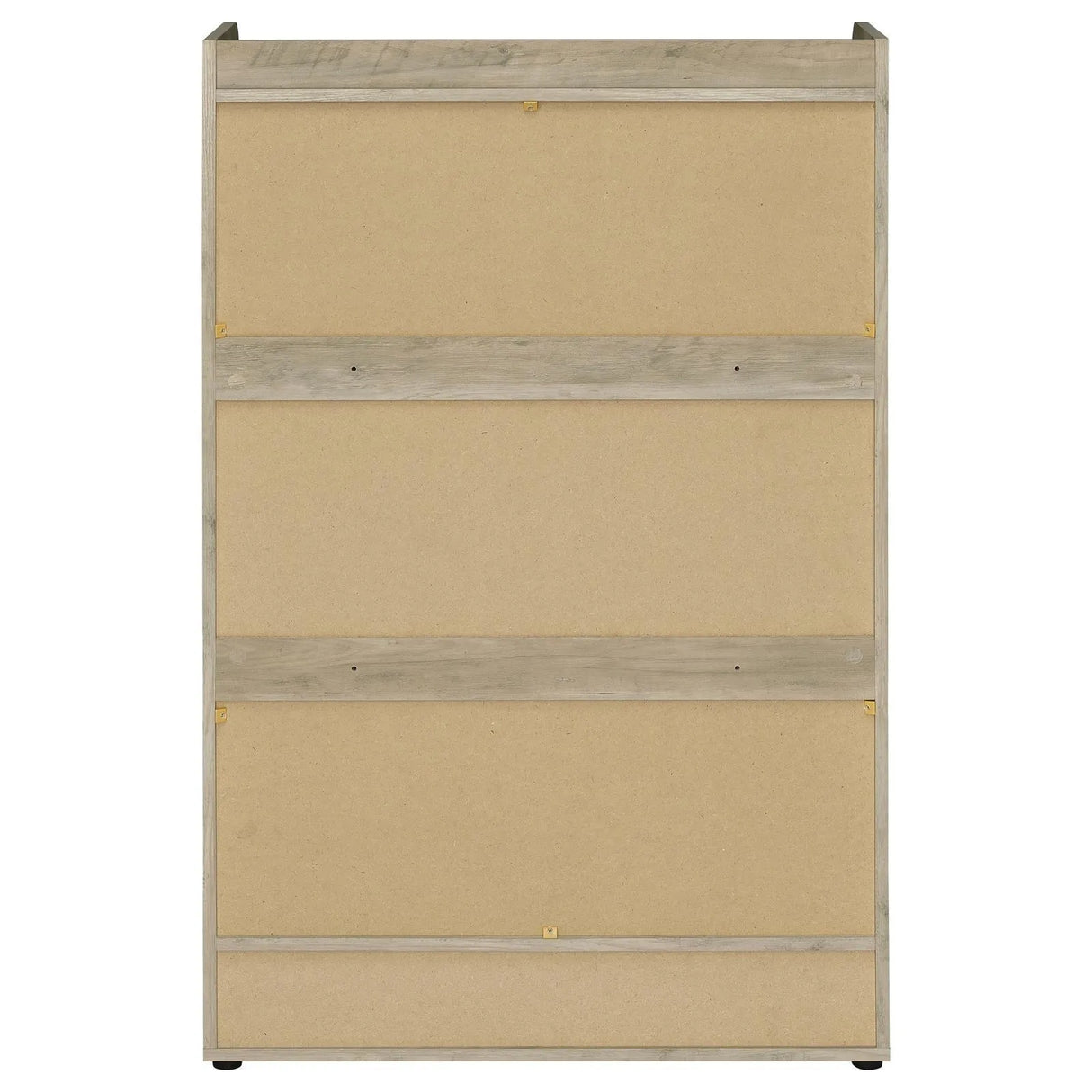 Denia Antique Pine and White 3-tier Shoe Storage Cabinet by Coaster at Eve Furniture