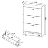 Denia Mango 3-tier Engineered Wood Shoe Cabinet by Coaster at Eve Furniture
