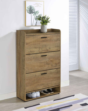 Denia Mango 3-tier Engineered Wood Shoe Cabinet by Coaster at Eve Furniture
