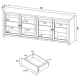 Denison Black 3-Piece Entertainment Center 79-inch TV Stand by Coaster at Eve Furniture